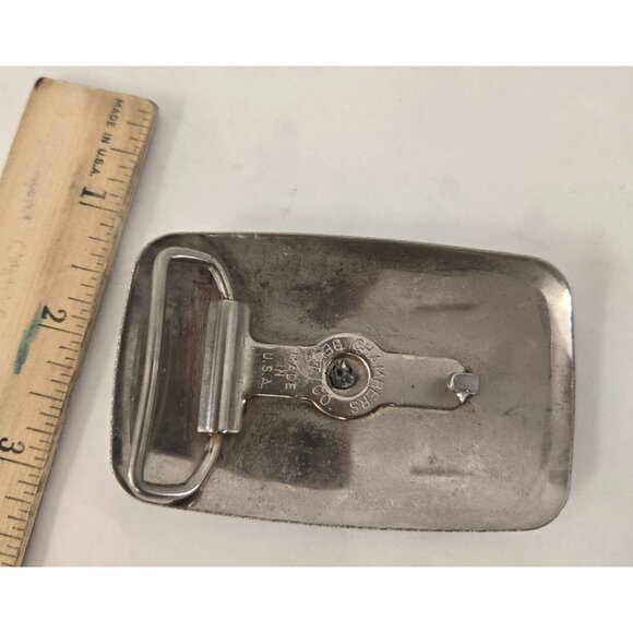 Chambers Belt Company Equestrian Belt Buckle 3x1.75in Western Trophy Stainless - Picture 4 of 5